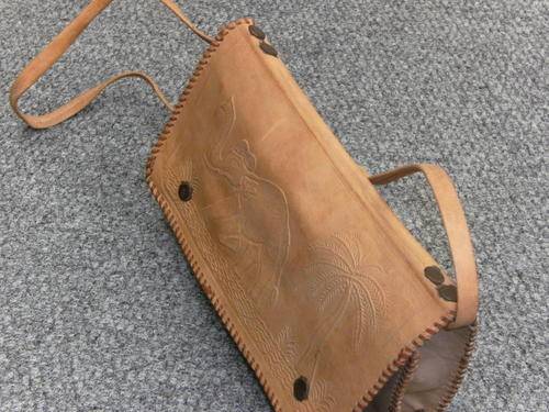 Camel Leather Bag***Genuine Leather***